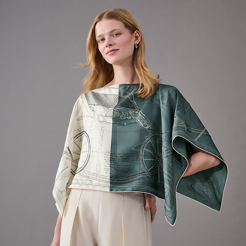 Petit Duc embroidered dossard scarf | Hermès USA